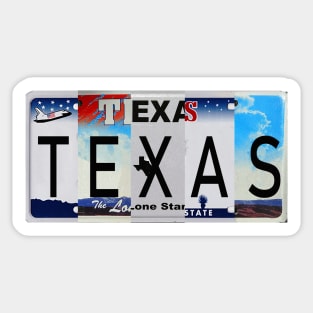 Texas License Plates Sticker